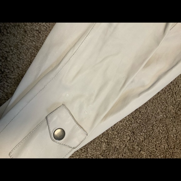 Jakett NYC Josey leather moto jacket in ecru - Picture 9 of 10